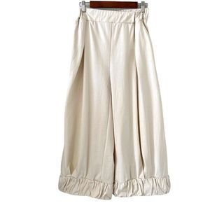 Free People Beach Wide Leg Crop/Ankle Pants In Cream Size XS